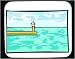 Decorated Mouse Pad with lighthouse, pier, sea