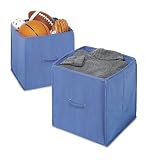 Whitmor Collapsible Cube, Blue 2-Pack Whitmor Collapsible Cube, Blue 2-Pack