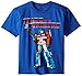 Transformers Big Boys' Optimus Prime 8 Bit Short Sleeve Tee, Royal Heather, Medium