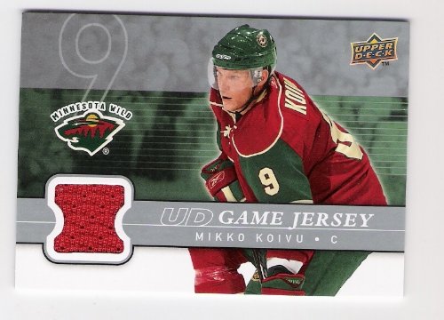 MIKKO KOIVU 2008-09 Upper Deck UD Game JERSEY Minnesota Wild Hockey