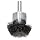 Weiler Circular Flared Wire End Brush, Round Shank, Steel, Crimped Wire