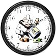 Internist or General Practitioner or GP with Medicine - Medical Doctor Wall Clock by WatchBuddy Timepieces (Black Frame)