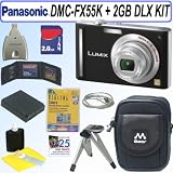 cheap Panasonic Lumix DMC-FX55S 8.1MP Digital Camera (Black) + 2GB Deluxe Accessory Kit