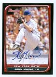 John Maine autographed baseball card (New York Mets) 2008 Bowman baseball card #74