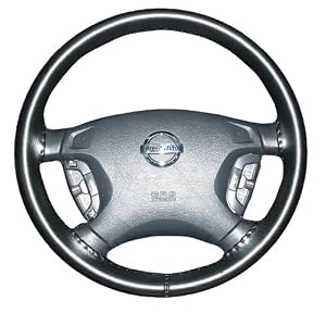 2000, 2001, 2002, 2003, 2004, 2005, 2006, 2007 Ford Focus Wheelskins Original Genuine Leather Steering Wheel Cover - Blue