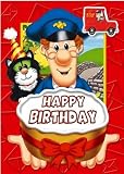 Postman Pat & Jess Happy Birthday Card with Badge