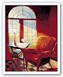 Red Chair 2 by Robert Burridge 14"x11" Art Print Poster