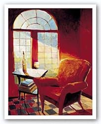 Red Chair 2 by Robert Burridge 14"x11" Art Print Poster