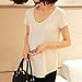 DaiLiWei SZHEM Womens Modal Loose Short Sleeve Tops V Neck Pocket T-Shirt Blouse