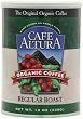 Cafe Altura Organic Coffee, Regular Roast, Ground, 12-Ounce Cans (Pack of 3)