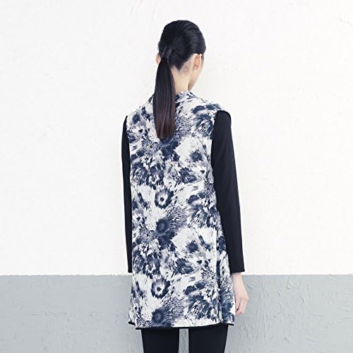 Broadcast Women's Contrast Color Printed Chiffon A Style Long-sleeved Dress Shirt Large Black
