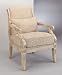 Antique Style Upholstered Tapestry Victorian Fabric Accent Chair