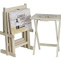 Nautical TV Tray Set with Stand