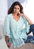 Denim 24/7 Plus Size Whitney Lace Shirt