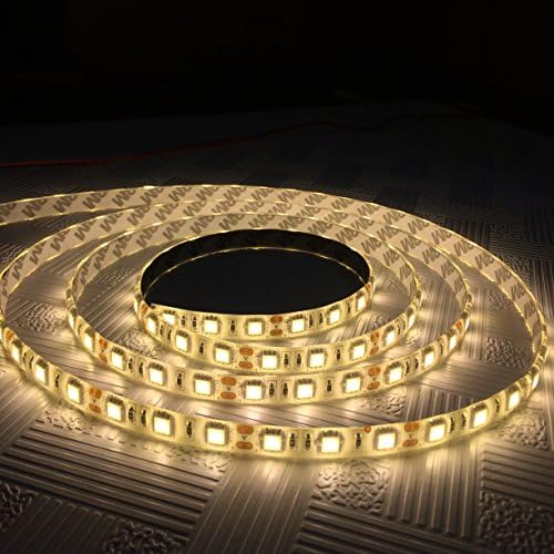 DC12V Flexible LED Strip Lights, LED Tape, Waterproof IP65, Warm White,300 Units SMD 5050 LEDs, Light Strips, High Brighter, 16.4ft/5m, 60led/meter, Free from US directly!