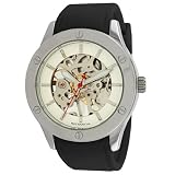 Breda Women's 1450_blk Addison Mechanical See-Through Rubber Strap Watch