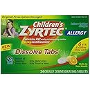Children's Zyrtec Dissolve Tabs, Citrus, 24 Count