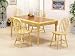 All new item 5 pc natural finish tile top dining table set