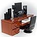 LEGO Furniture: Computer Desk (Brown) - Desk, Monitor, Speakers, Chair, Keyboard & Mouse