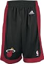 Miami Heat Black Youth 8" Inseam NBA Replica Basketball Shorts By Adidas