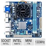 Gigabyte Intel Celeron 847 1.1 GHz Intel NM70 Mini ITX DDR3 1333 Motherboard/CPU/VGA Combo GA-C847N-D