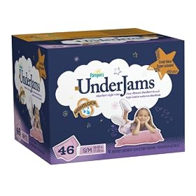 Pampers Underjams Diapers, Girl, Big Pack, Size 7, 46 Count: Health &amp; Personal Care