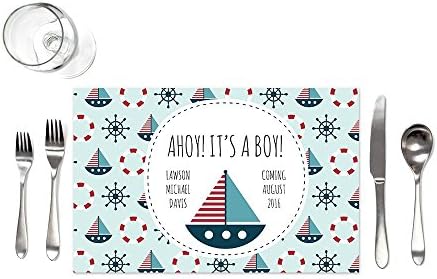 Ahoy It's A Boy Baby Shower Placemats - Set of 12