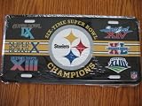 Pittsburgh Steelers 6 Times Super Bowl Champions License Plate