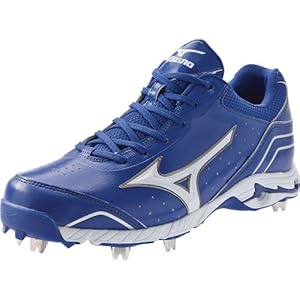 Mizuno Mens 9-Spike Advanced Classic 7 Low Metal Cleats 10 Us Royal/White Royal|White 10 US