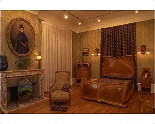 Photographic Prints of Art Nouveau bedroom interior in the Musee de lEcole de Nancy, Nancy, from Robert Harding