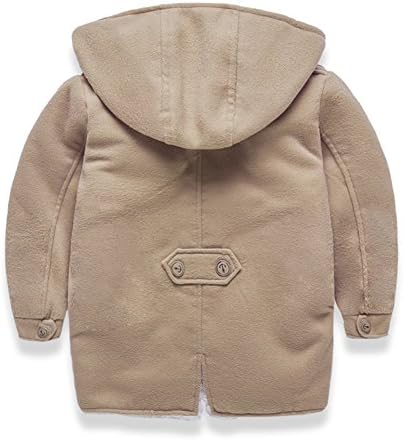 ISNOWKING Little Boys' Solid Color Cardigan Woolen Coat (3T, Khaki)