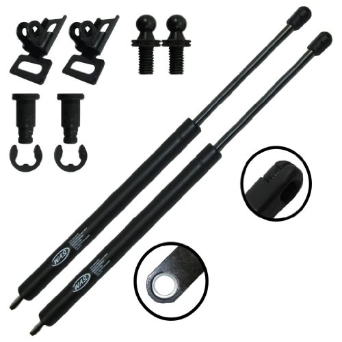 Wisconsin Auto Supply WGS-179-2 Two Rear Hatch Liftgate Gas Charged Lift Supports With Upgraded Mounting Studs and Brackets
