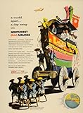 1955 Ad Northwest Airlines Tokyo Kyoto in Gion Matsuri - Original Print Ad