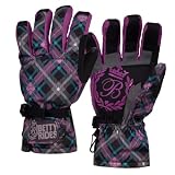 Betty Rides Women's Deluxe Snowboard/Ski Glove (Lucky Plaid, Small)