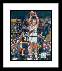 Larry Bird Boston Celtics NBA Framed 8x10 Photograph Shooting Over Magic Johnson