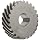 Boston Gear H1624R Plain Helical Gear, 45 Degree Helix, 14.5 Degree Pressure Angle, 0.500 Bore, 16 Pitch, 24 Teeth, Steel, RH