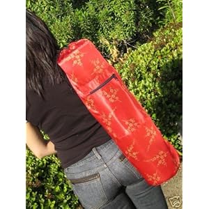 SILKY FLORAL Yoga Mat bag LARGE Front Pocket