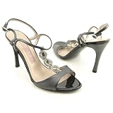 CALIGARIUS Gioia Heels Slides Shoes Gray Womens SZ
