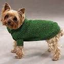 Zack & Zoey Green Marled Yarn Basic Knit Turtleneck Dog Sweaters