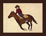 Wild West Cowboy Accent Floor Rug