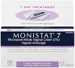 Monistat 7 Vaginal Antifungal Cream with Disposable Applicators, 1.59-Ounce Tube