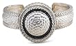 Sterling Silver Black Diamond Bangle Bracelet (1/2 cttw)