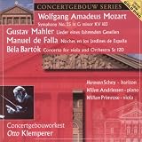 Mozart/ Symphony No. 25/Bartok: Viola Concerto/Falla: Nights in Gardens of Spain/Maler: Lieder