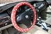 New SILICONE-Red Polka Dot Steering Wheel Cover-With Negative ion Tech -Limited Edition!