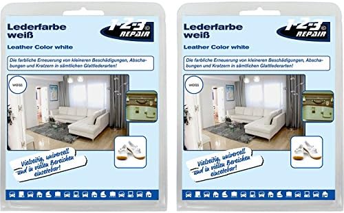 Special offer: Leather Leatherette Dye Paint Color Colorant Vinyl Dye Leather Dye Kits 2 x 50 ml White