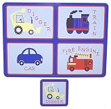 PLACEMAT & COASTER GIFT SET: VEHICLES