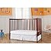 Dream On Me Synergy 5-in-1 Convertible Full-Size Baby Crib with Toddler, Day & Full Bed Conversion in Cherry, GreenGuard Gold & JPMA, 3 Mattress Heights, Sustainable Pinewood