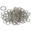 100 Nickel Plated Split Ring Chain Parts Findings 6mm