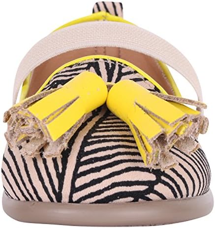 MCnelly's Baby Girl's Stripe Mary Jane Tassel Flat Shoes (Toddler/Little Kid) (shoes-024-1-140)