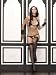 Lace Halter Bra Top With Chain Attached Wrist Cuffs And G-String